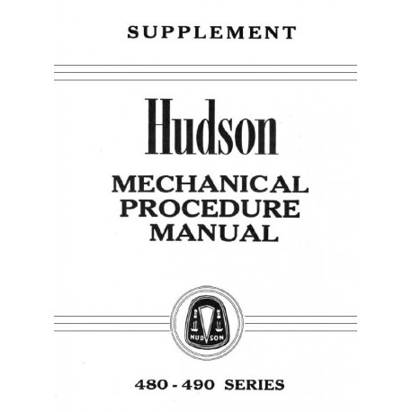Hudson 1948 49 Mechanical Procedure Supplement