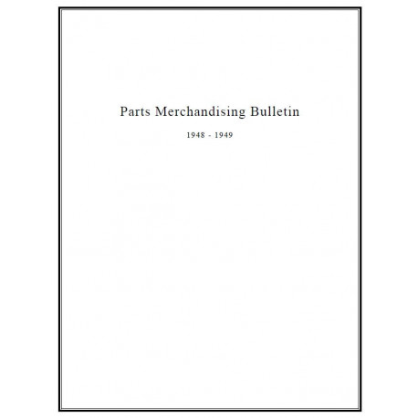 Hudson 1948 49 Parts Merchandising Bulletins