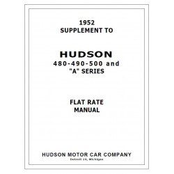 Hudson 1948 51 Flat Rate Manual 1952 Supplement