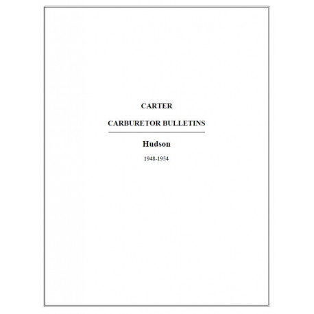 Hudson 1948 54 Carter Carburetor Bulletins