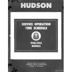 Hudson 1948 54 Service Operation Time Schedule