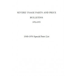 Hudson 1948 54 Severe Usage Parts Bulletins