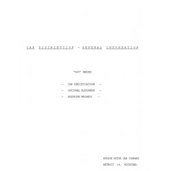 Hudson 1948 Car Distribution General Information