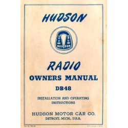 Hudson 1948 Db48 Radio Instructions