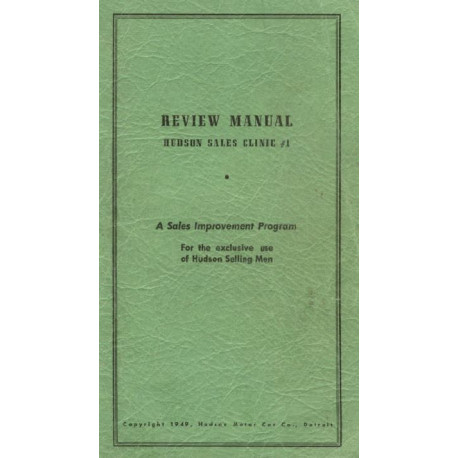 Hudson 1948 Sales Clinic 1 Review