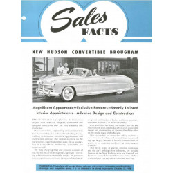 Hudson 1948 Sales Facts October Convertible Brougham