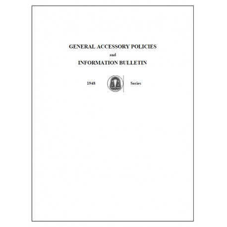 Hudson 1948 Series General Accessory Policies Info Bulletins