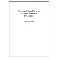 Hudson 1948 Series General Parts Policies Info Bulletins