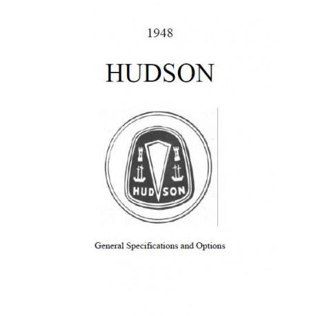 Hudson 1948 Tech Specifications Options List
