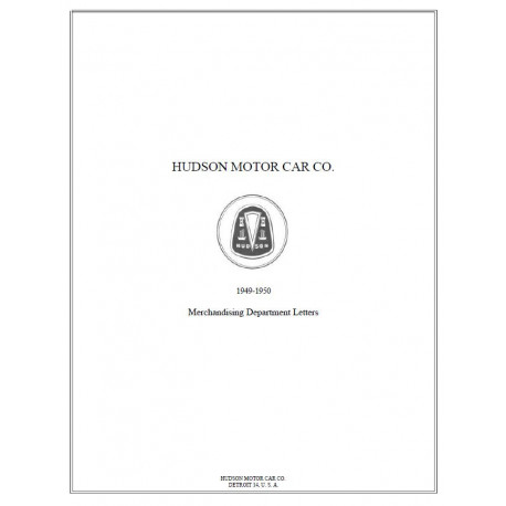 Hudson 1949 50 Merchandising Department Letters