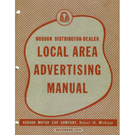 Hudson 1949 Distributor Dealer Local Advertising Manual
