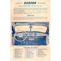 Hudson 1949 Operating Instructions