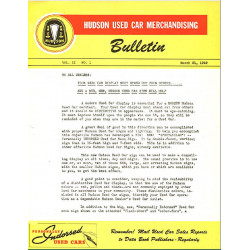 Hudson 1949 Used Car Merchandising Bulletins