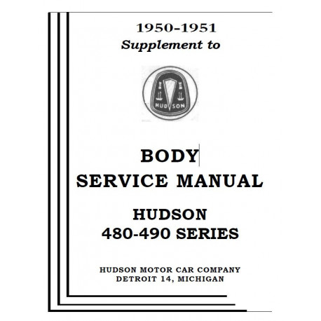 Hudson 1950 51 Body Service Manual Supplement