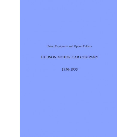 Hudson 1950 53 Price Equipment Option Folder