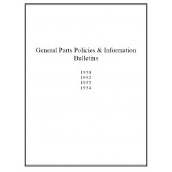 Hudson 1950 54 General Parts Policies Info Bulletins