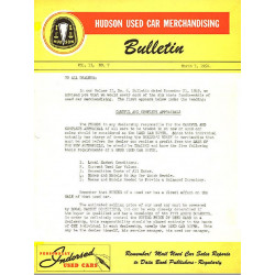 Hudson 1950 Used Car Merchandising Bulletins