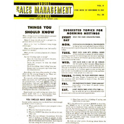 Hudson 1951 Sales Management Bulletins Volii November