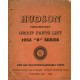 Hudson 1952 Preliminary Group Parts List
