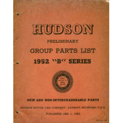 Hudson 1952 Preliminary Group Parts List