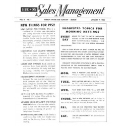 Hudson 1952 Sales Management Bulletins