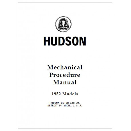 Hudson 1952 Service Manual