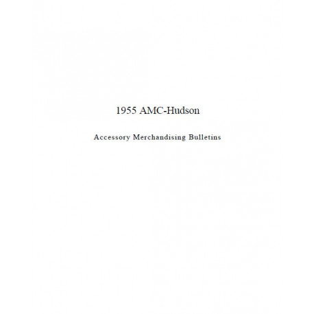 Hudson 1955 Accessory Merchandising Bulletins