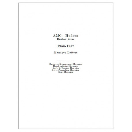 Hudson 1956 57 Managers Letters Boston Zone