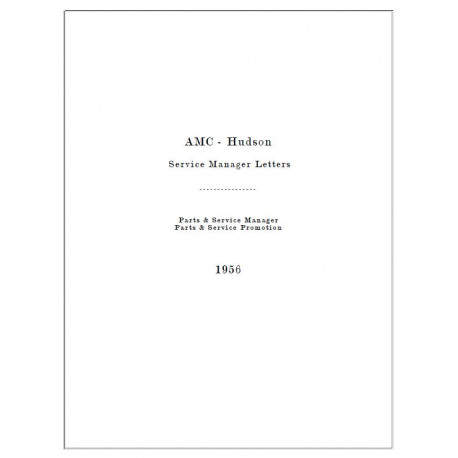 Hudson 1956 Service Managers Letters