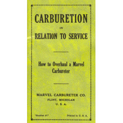 Hudson Marvel Carb Overhaul Booklet 87