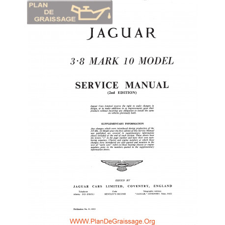 Jaguar 3800 Mark 10 Service Manual