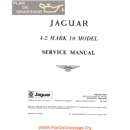 Jaguar 4200 Mark 10 Service Manual