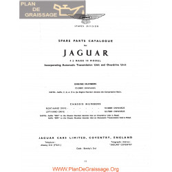 Jaguar 4200 Mark 10 Spare Parts Catalogue