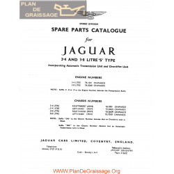 Jaguar S 3400 3800 Spare Parts Catalogue