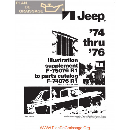 Jeep 1974 1976 Parts Supplement