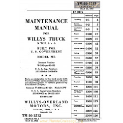 Jeep Willys Manuel Maintenance Anglais