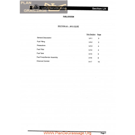 Lotus Elise M111 Fuel System
