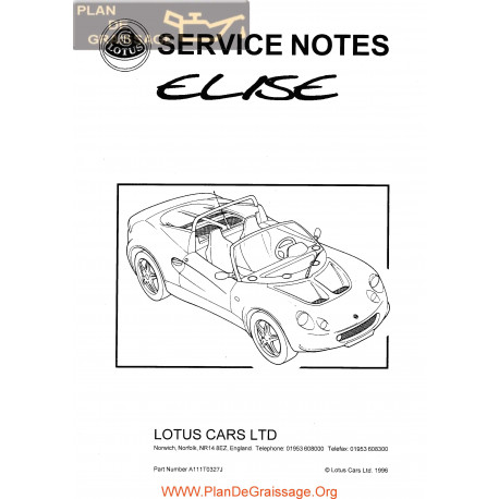 Lotus Elise Service Notes Full