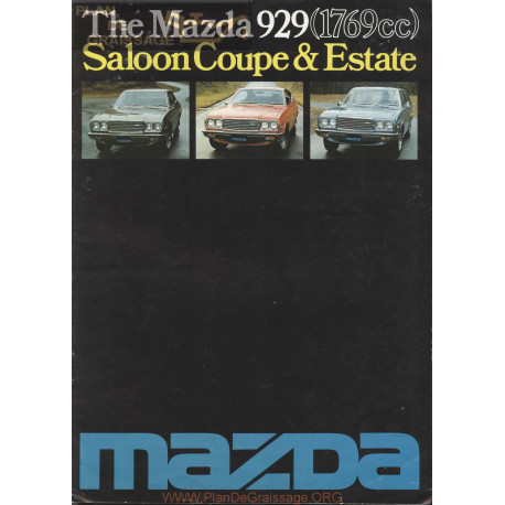 Mazda 929 Booklet 1977 United Kingdom