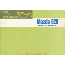 Mazda 929 Owners Manual Australia