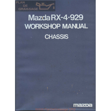 Mazda 929 Rx 4 Workshop Manual Chassis