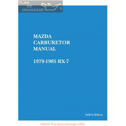 Mazda Rx7 Carburetor 1979 1985 Manual