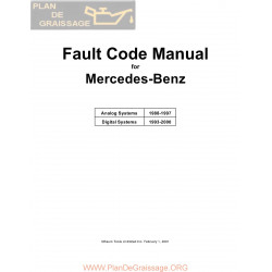 Mercedes Benz Fault Code Manual 1988 2000