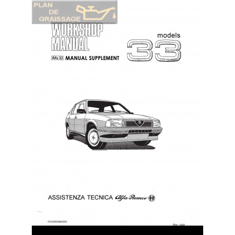 Alfa Romeo 33 Workshop Manual Supplement 1988