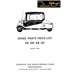 Messerschmitt Kr 200 201 Parts Manual