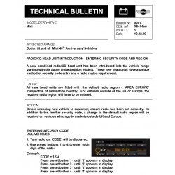 Mini Option Fit And All Mini40th Anniversary Vehicles Radio