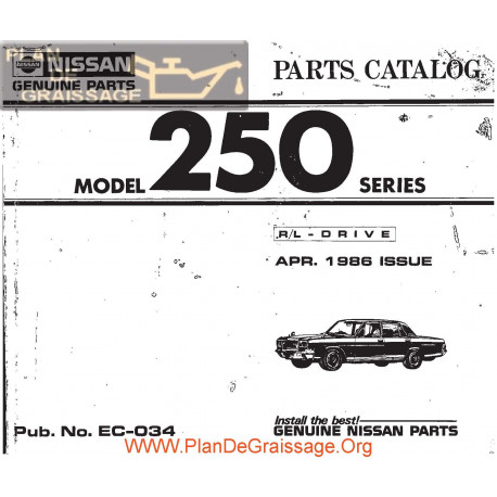 Nissan 250 1986 034 Parts Catalog