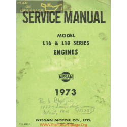 Nissan L16 L18 1973 Engines Service Manual