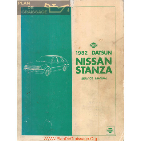 Nissan Stanza 1982 Factory Service Manual