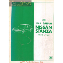 Nissan Stanza 1983 Factory Service Manual